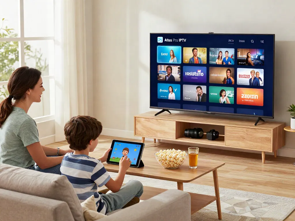 Profitez de l'application atlas pro iptv pour des soirées cinéma en famille, avec plusieurs appareils connectés.